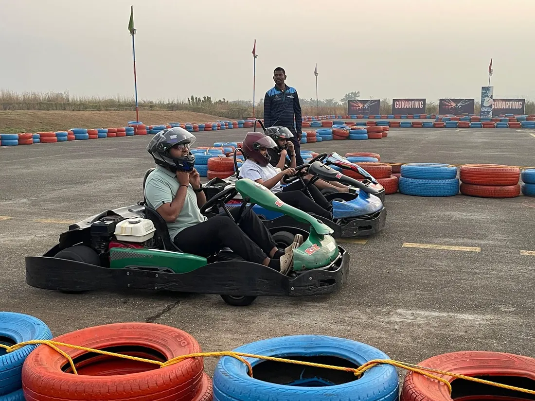 If there’s no ball, a go-kart will do.