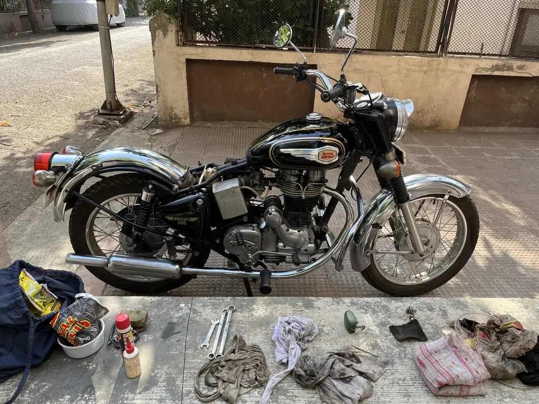 The bike, mid-‘improvement’.